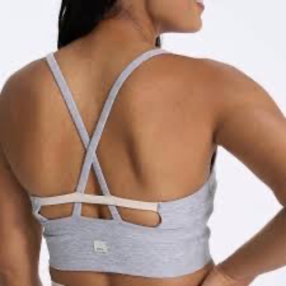 Vuori Long Line Elevation Bra Light, Heather Grey, Sz Small, Like New